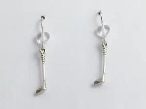 Sterling Silver golf club and ball dangle earrings-team colors, golfing, golfer