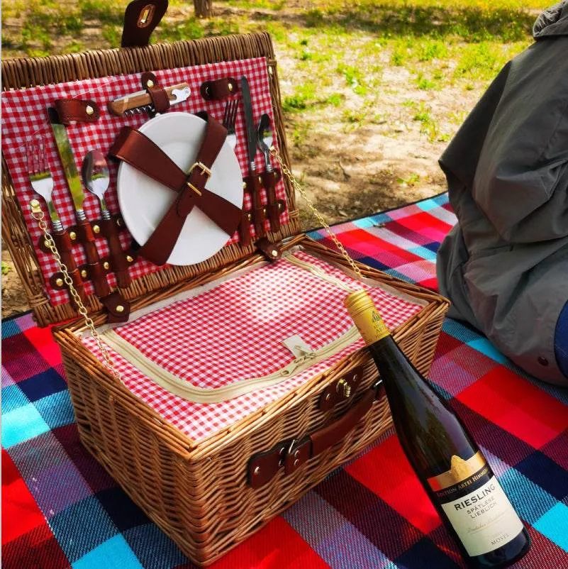 Storage Basket Rattan Wicker Picnic Basket Vegetable Basket