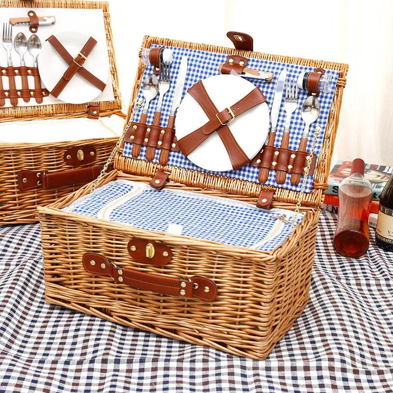 Storage Basket Rattan Wicker Picnic Basket Vegetable Basket