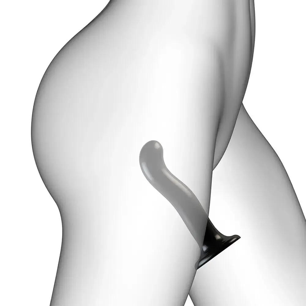 Strap on me Silicone Black Xlarge Curved Strap-on Dildo