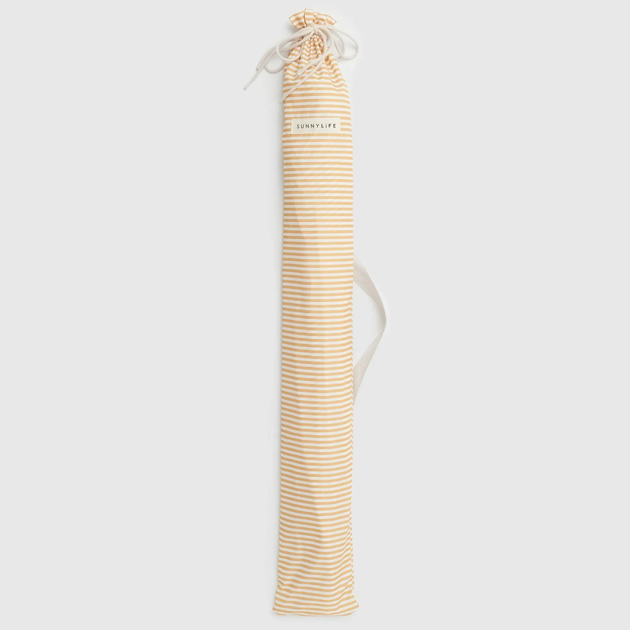 SUNNYLife Beach Umbrella Mango Bay Golden Mustard Stripe