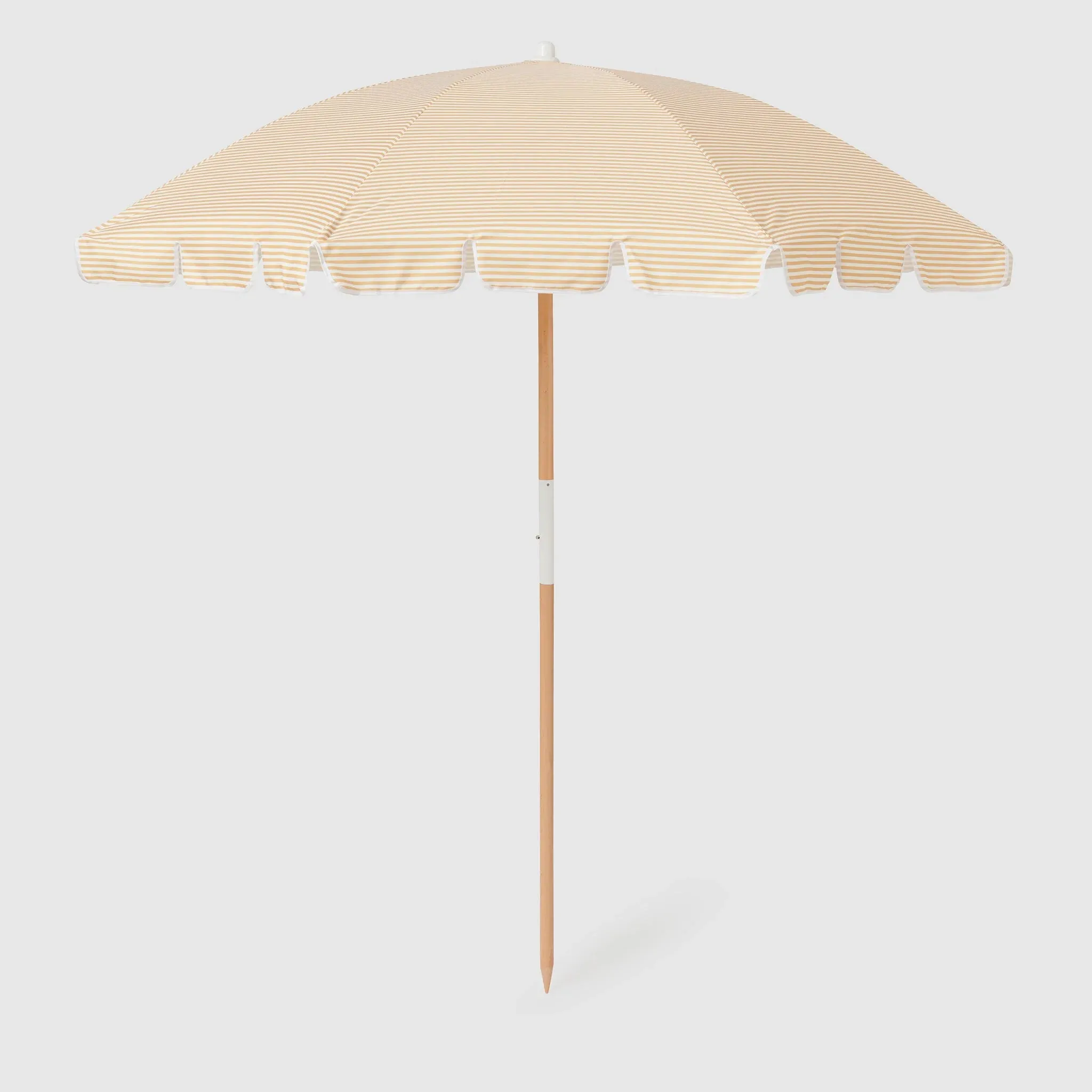 SUNNYLife Beach Umbrella Mango Bay Golden Mustard Stripe
