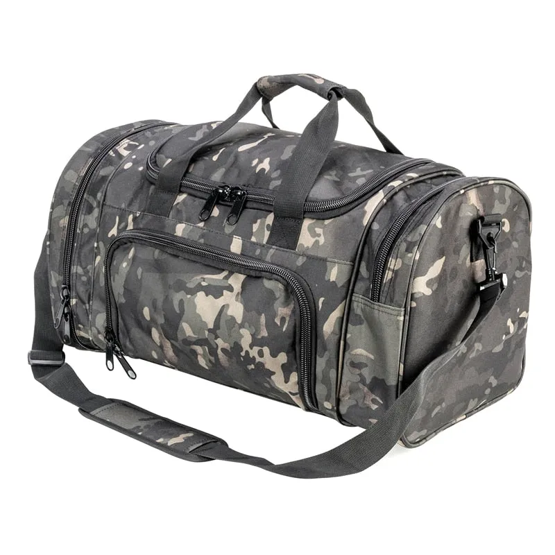 Tactical Duffel Travel Luggage Training Bag, ACU/Black Camo/MultiCam