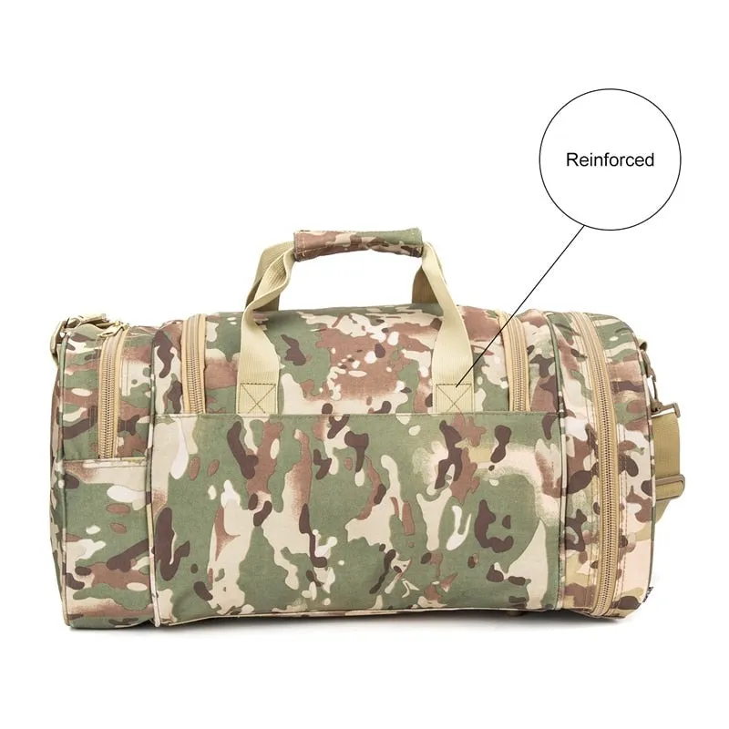 Tactical Duffel Travel Luggage Training Bag, ACU/Black Camo/MultiCam