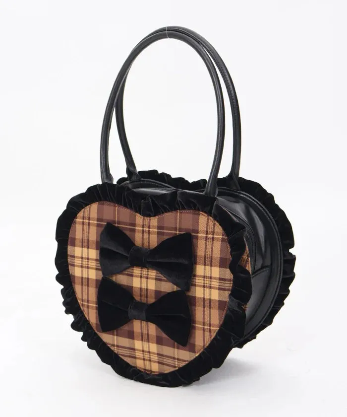 Tartan Plaid Heart Bag