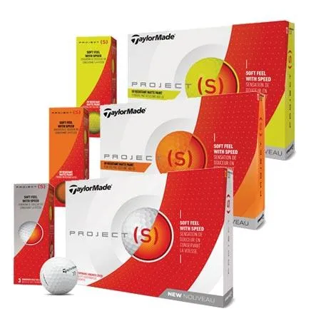 TaylorMade Project (s) Golf Balls Matte Orange (Sleeve/3 Ball Pac