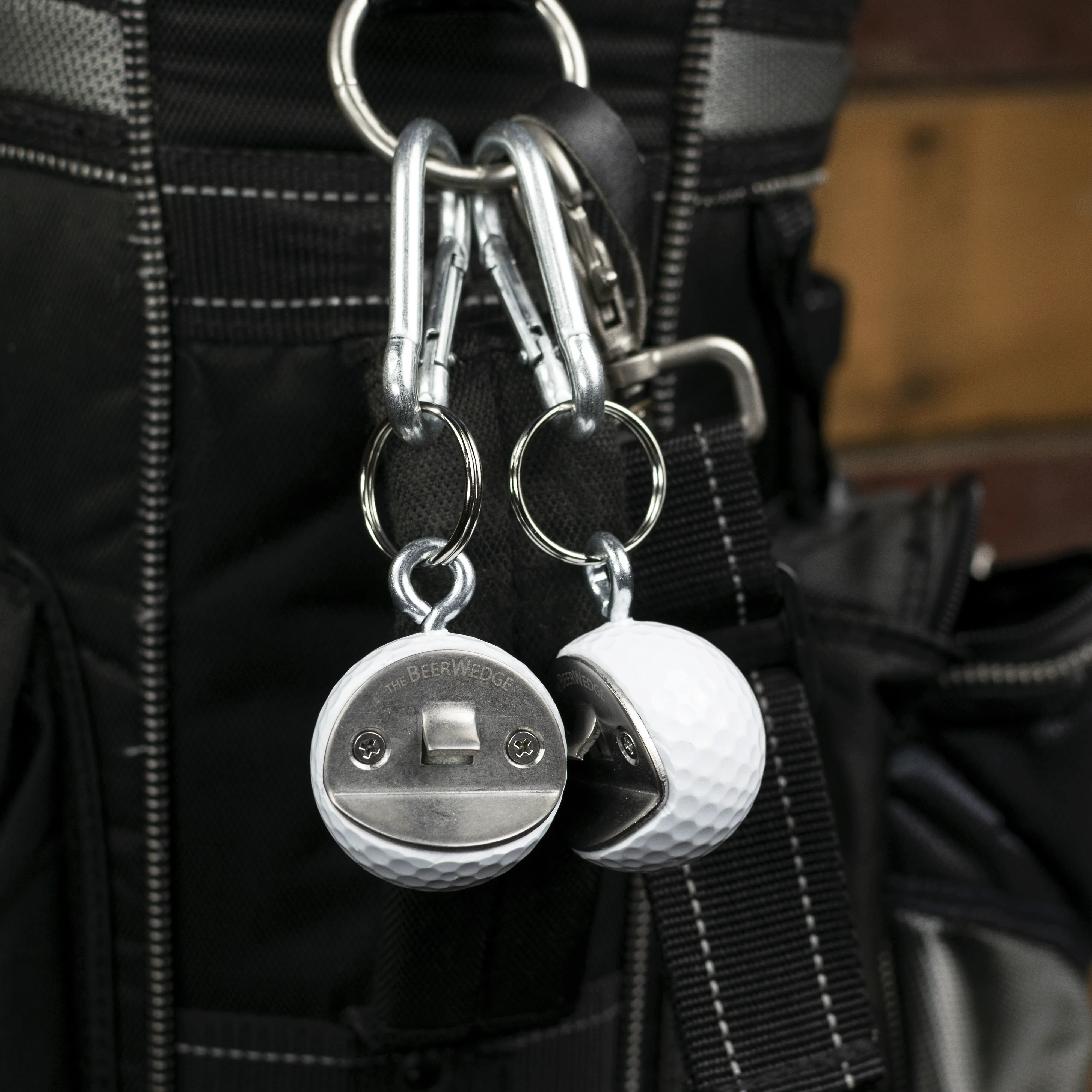 The BeerWedge, Golf Ball Bottle Opener made from a REAL Golf Ball