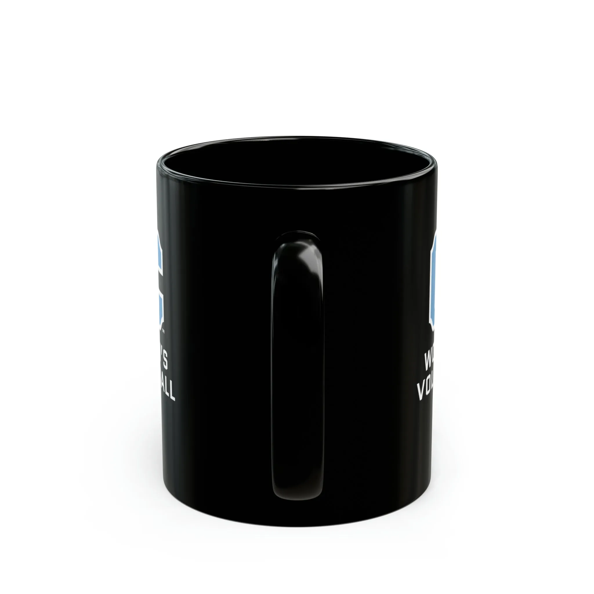 The Citadel Block C Logo, Sports Women's Volleyball Dad, Black Mug, 11oz