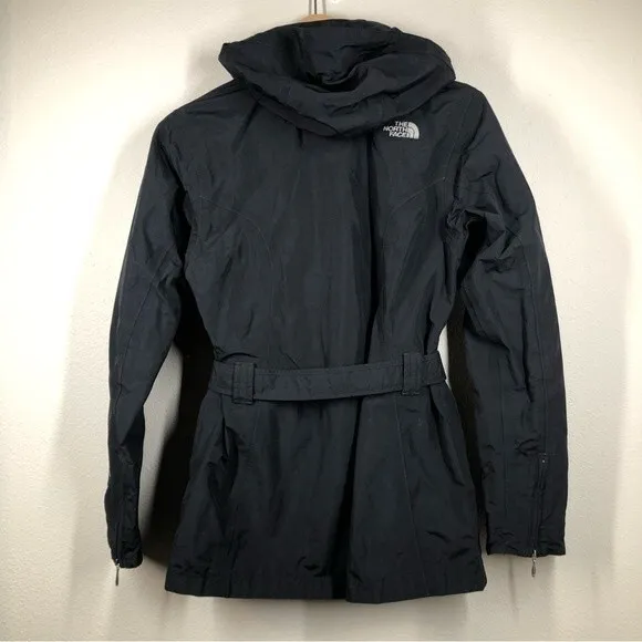 The North Face Hyvent Belted Rain Trench Coat Black Small