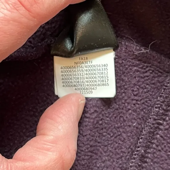 THE NORTH FACE Shastina Full Zip Fleece in Eggplant, Dark Purple Wine, S