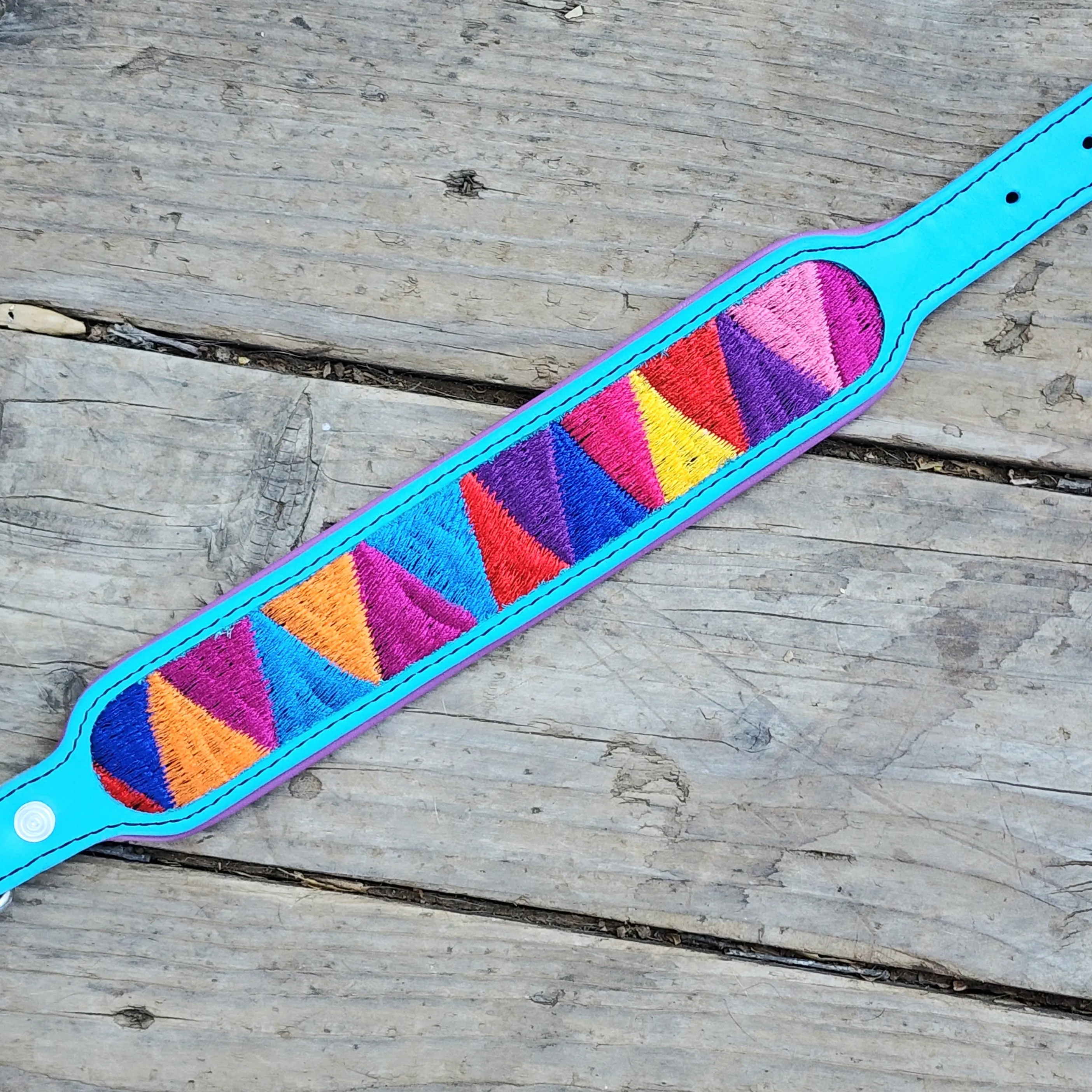 The Sofia (blue with purple padding)