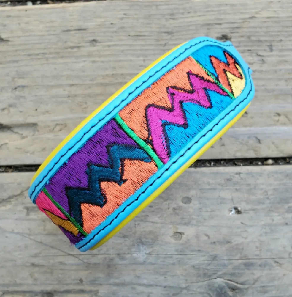 The Sofia (blue with yellow padding)