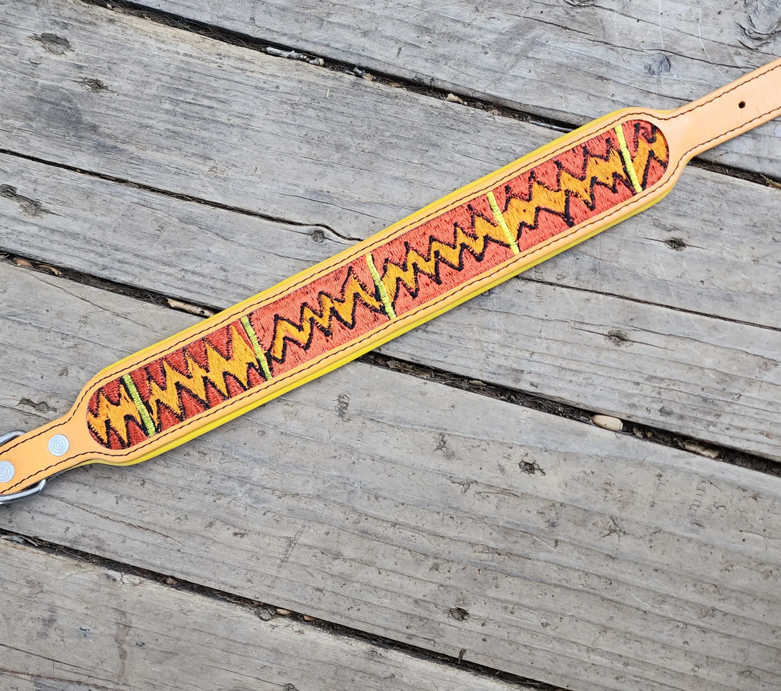 The Sofia (pastel orange with yellow padding)