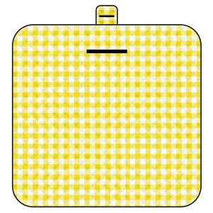 Thickened Waterproof Picnic Blanket - Portable Outdoor Beach Mat for Camping and Hiking 150*200cm(Yellow plaid)