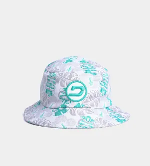 TIKI BUCKET HAT - WHITE / TEAL