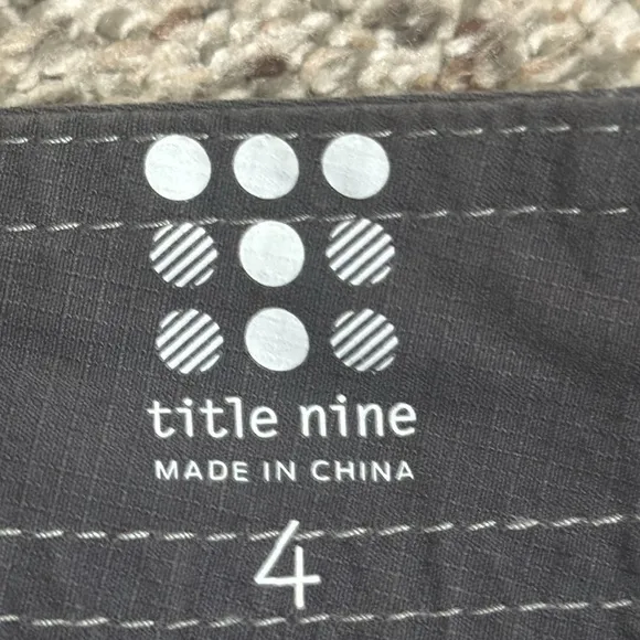 Title nine gray short size 4 hiking camping