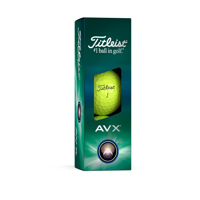 Titleist AVX Yellow Personalized Golf Balls