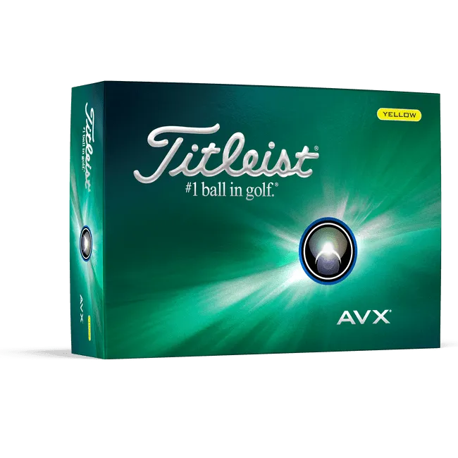 Titleist AVX Yellow Personalized Golf Balls