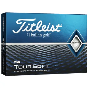 Titleist Tour Soft White Golf Balls - 1 Dozen