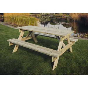 Traditional Garden Picnic Table by Churnet Valley - 6 Seats - PT102