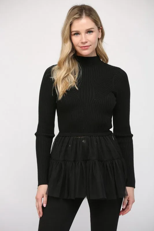 Trim detail sweater