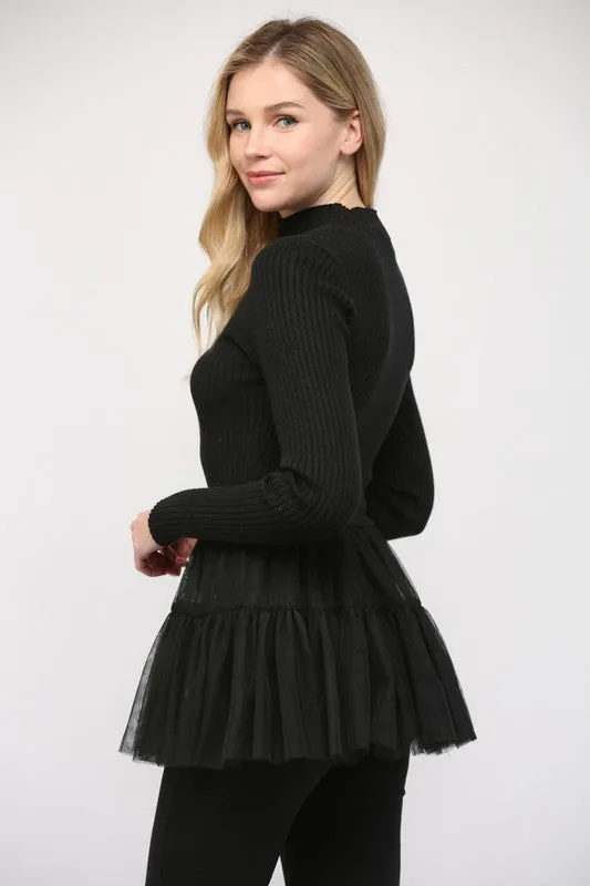 Trim detail sweater