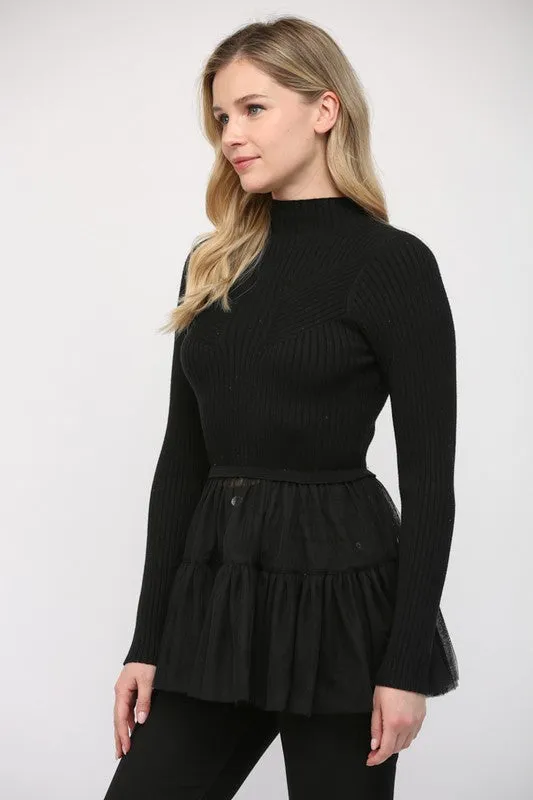 Trim detail sweater