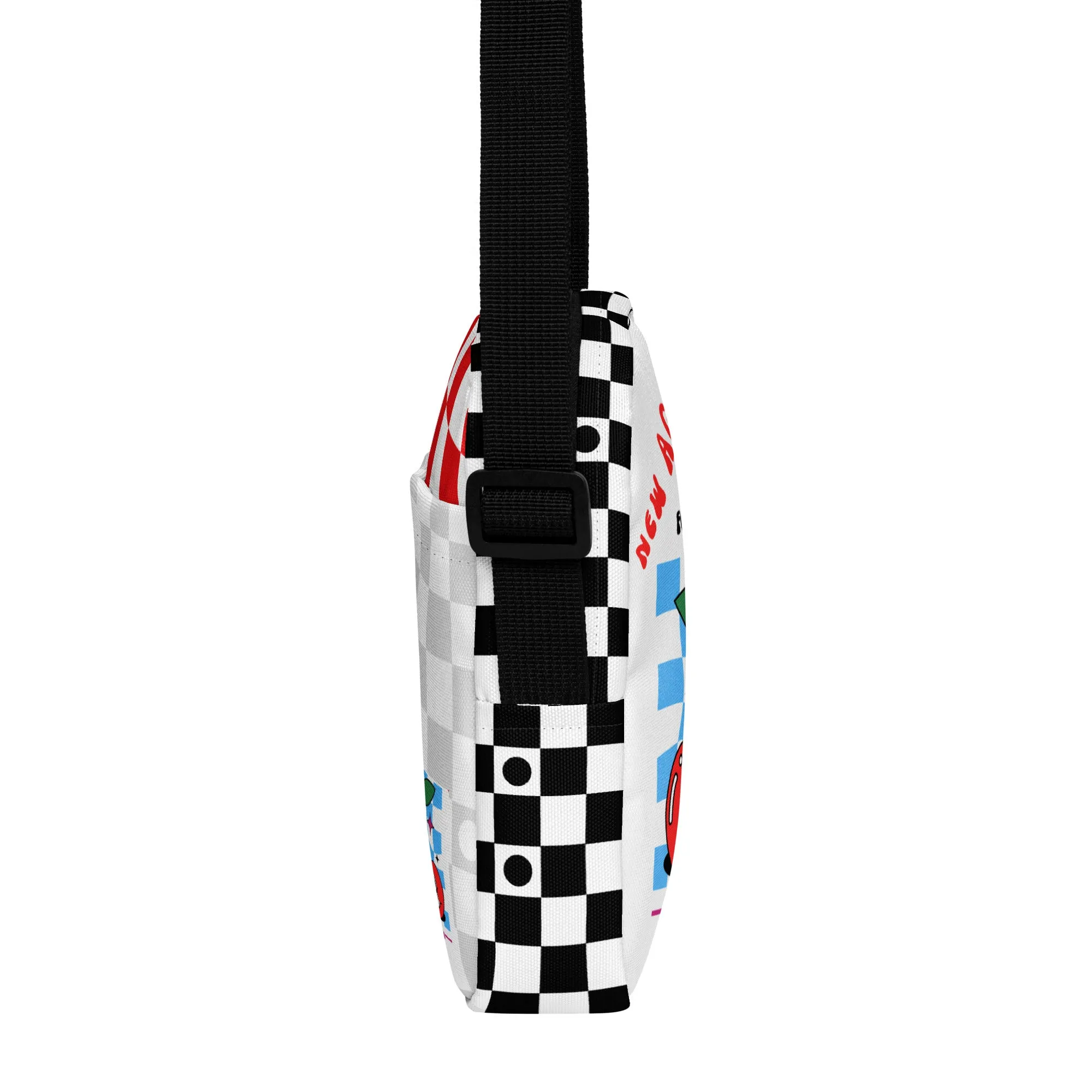 “Twin Cherry Rally” Utility crossbody bag
