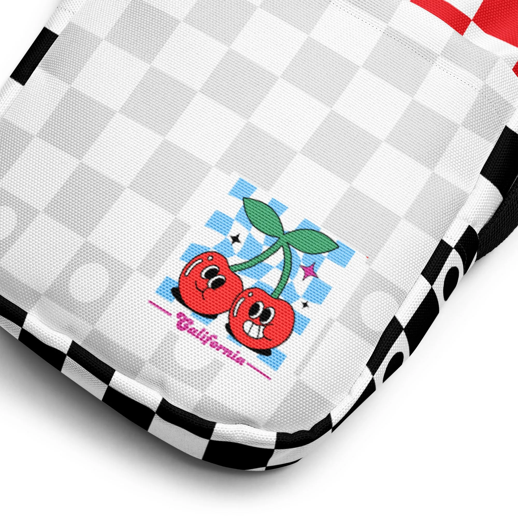 “Twin Cherry Rally” Utility crossbody bag