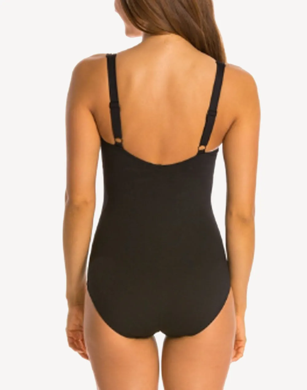 Twist Front Polyester One Piece