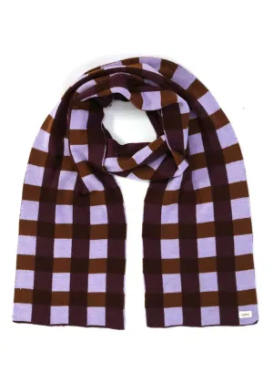 UIMI Picnic Check Merino Scarf - Lilac