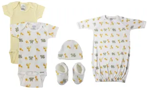 Unisex Newborn Baby 5 Pc Layette Sets NC_0688