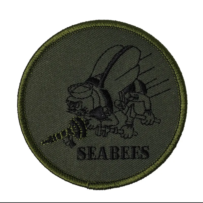 US Military USN Seabees Subdued Iron On Patch