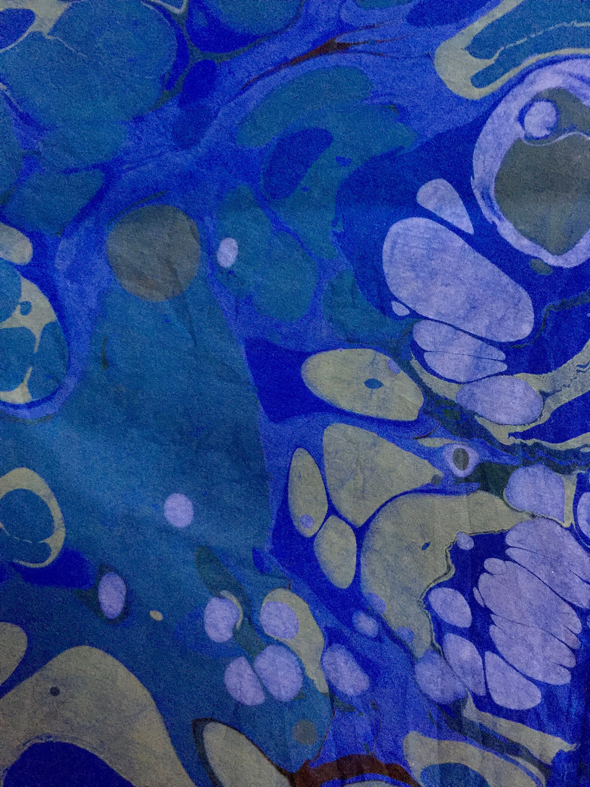 Versatile Blue 21x21 Square Habotai silk. Wear this unique piece in your hair, as a neckerchief, pocket square, or accessorize your dog