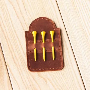 Vintage Leather Golf Tag | Brown
