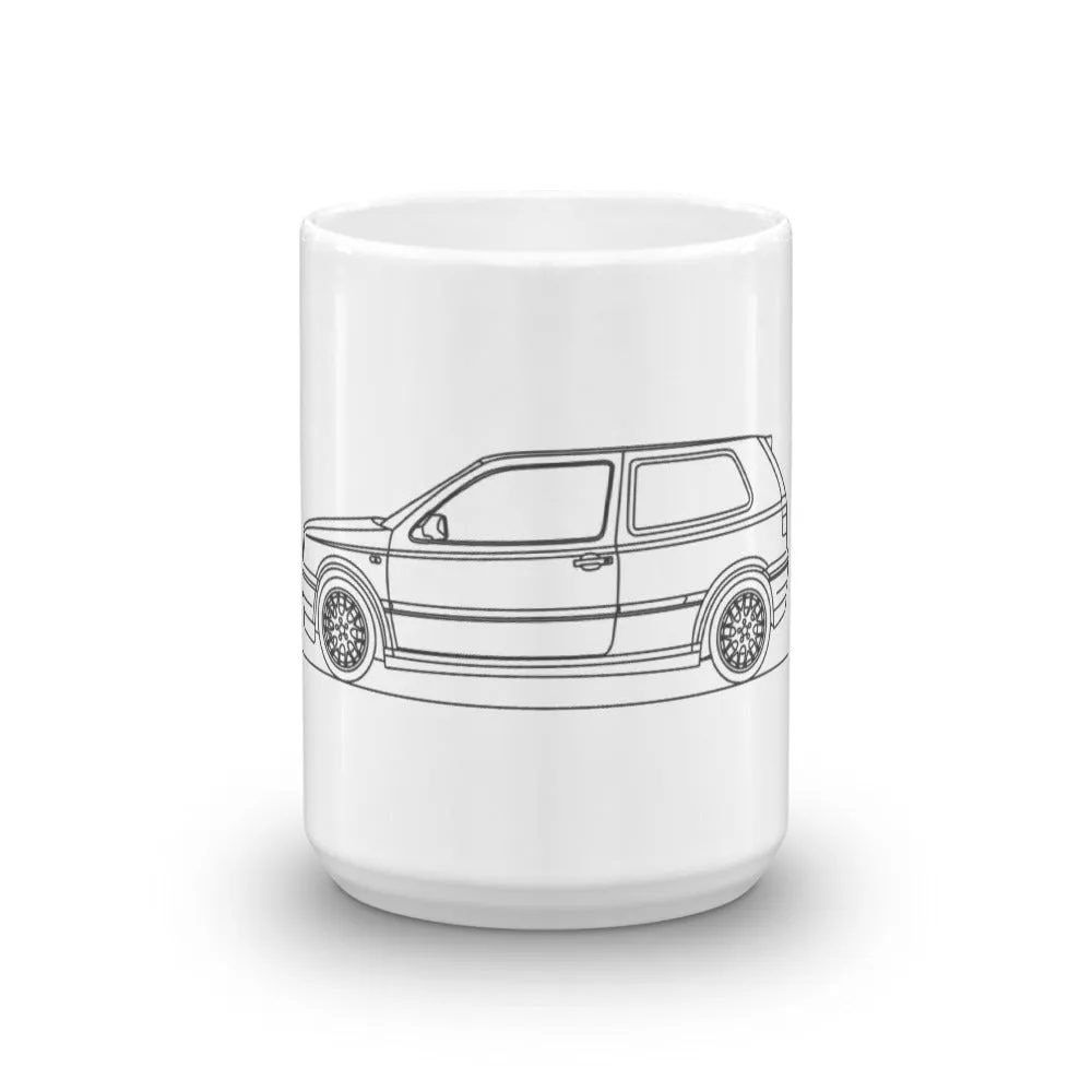 Volkswagen Golf GTI MK3 Outline Mug