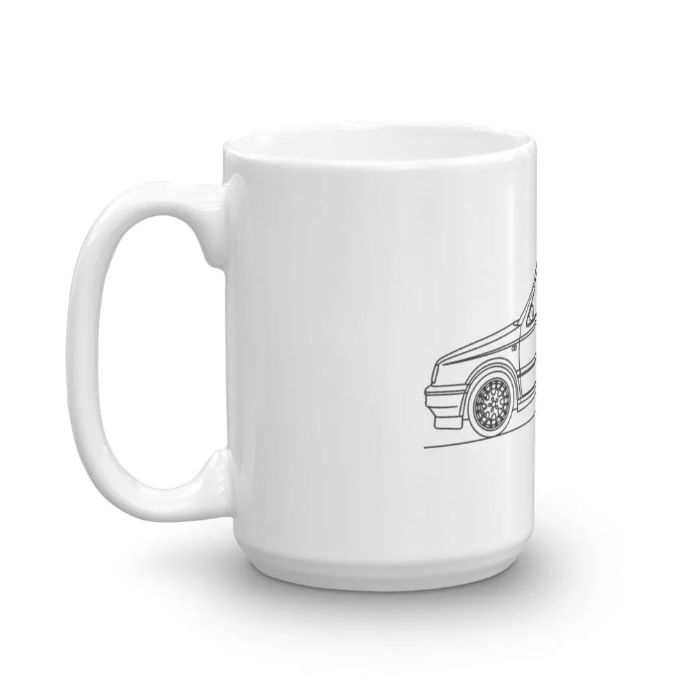 Volkswagen Golf GTI MK3 Outline Mug