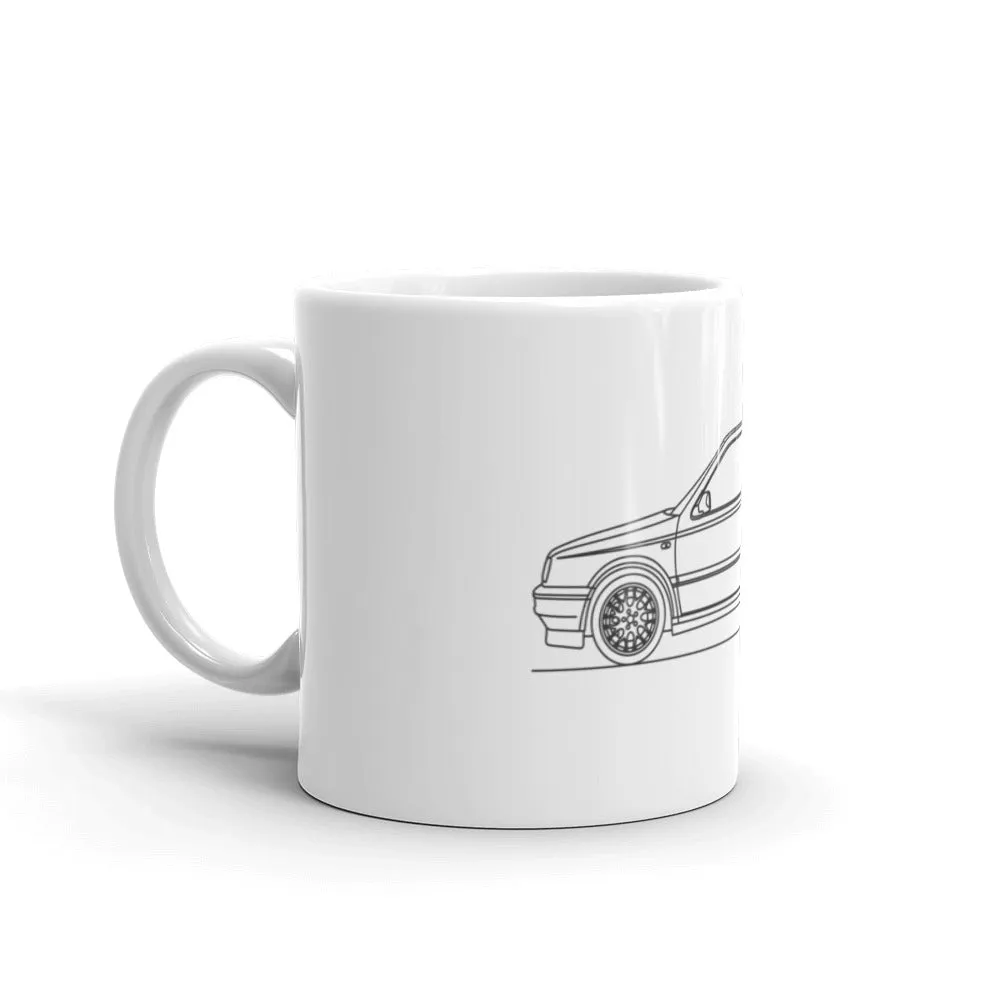 Volkswagen Golf GTI MK3 Outline Mug