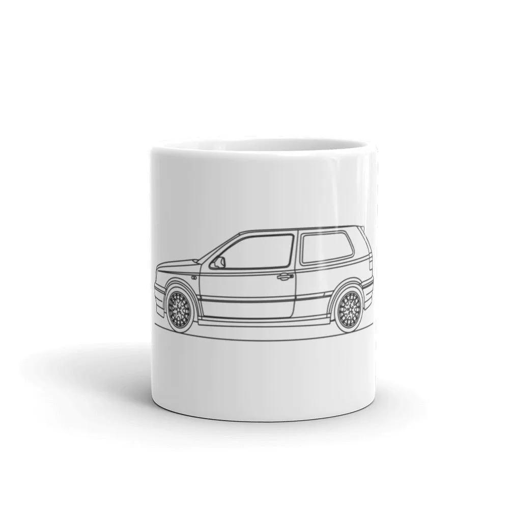 Volkswagen Golf GTI MK3 Outline Mug
