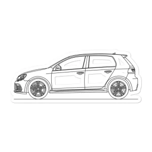 Volkswagen Golf R MK6 Outline Sticker
