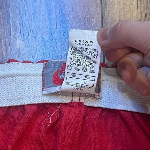 Vtg 1980s/90s Nike Made in USA Red Athletic Shorts Size L