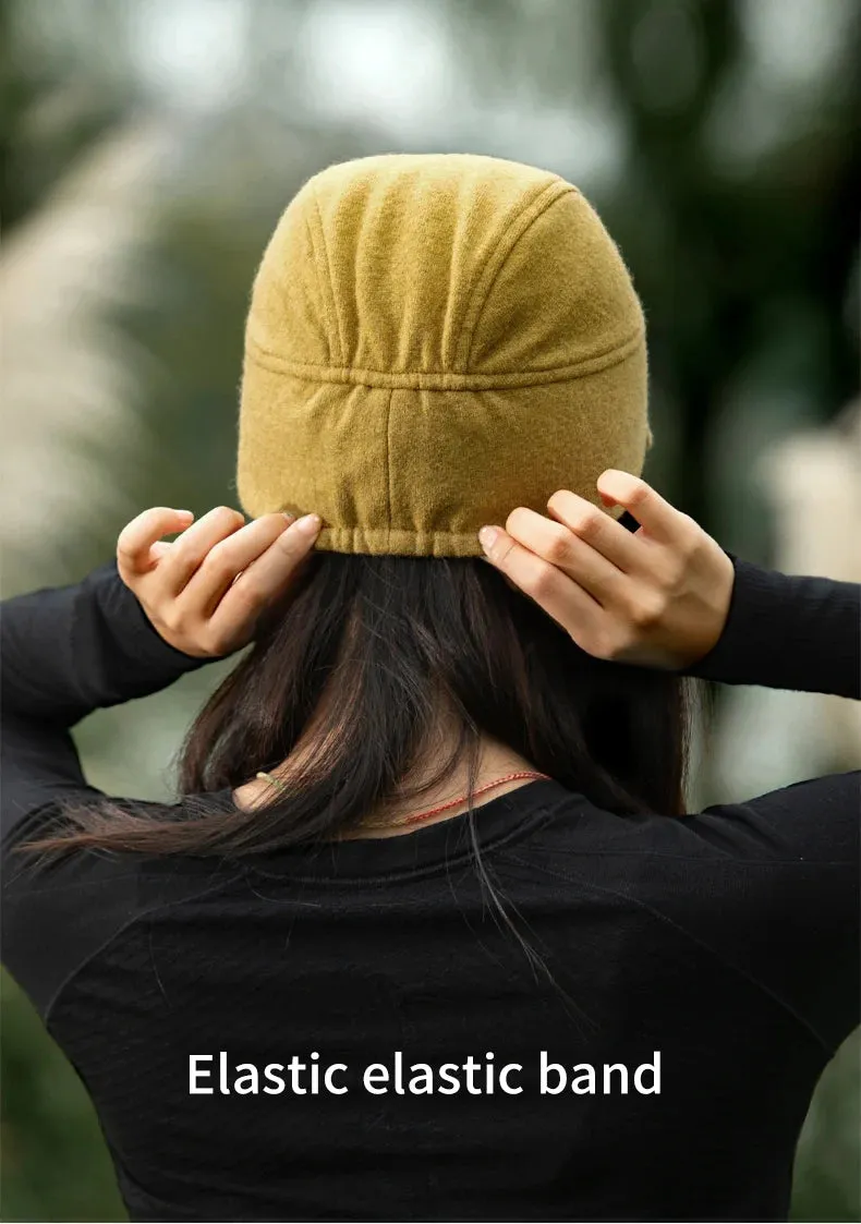 Warm Winter Ear Hat with Collapsible Brim: Ideal for Running & Outdoor Activities