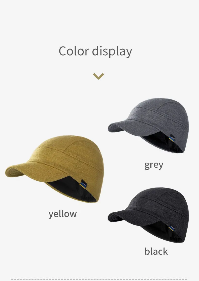 Warm Winter Ear Hat with Collapsible Brim: Ideal for Running & Outdoor Activities