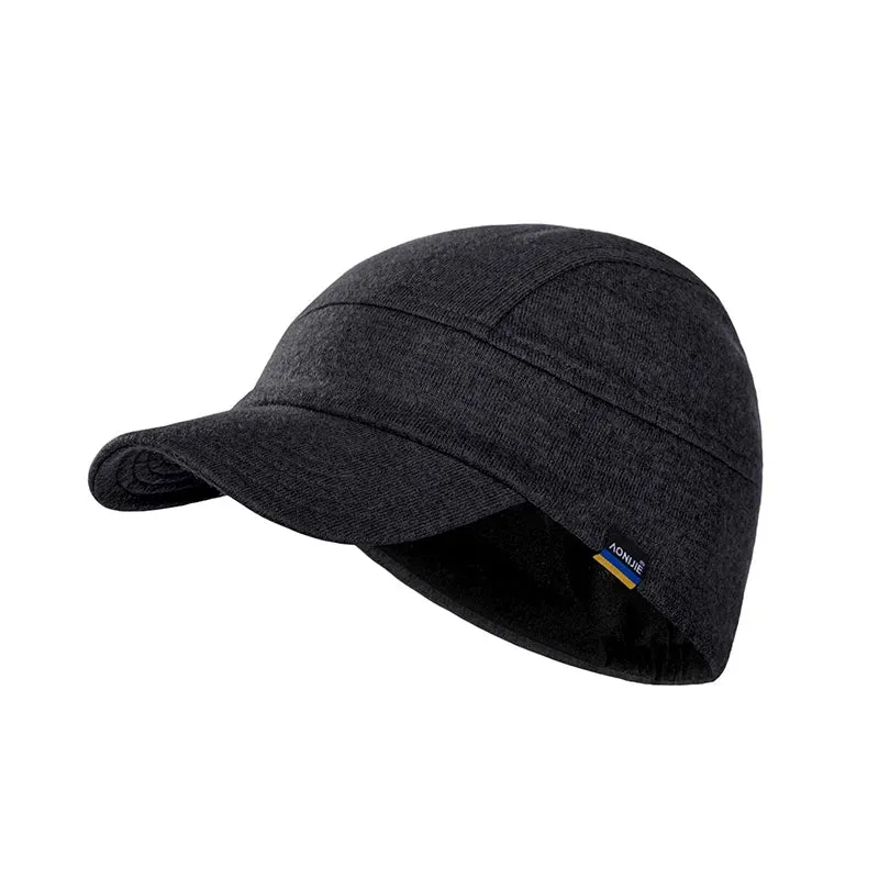 Warm Winter Ear Hat with Collapsible Brim: Ideal for Running & Outdoor Activities