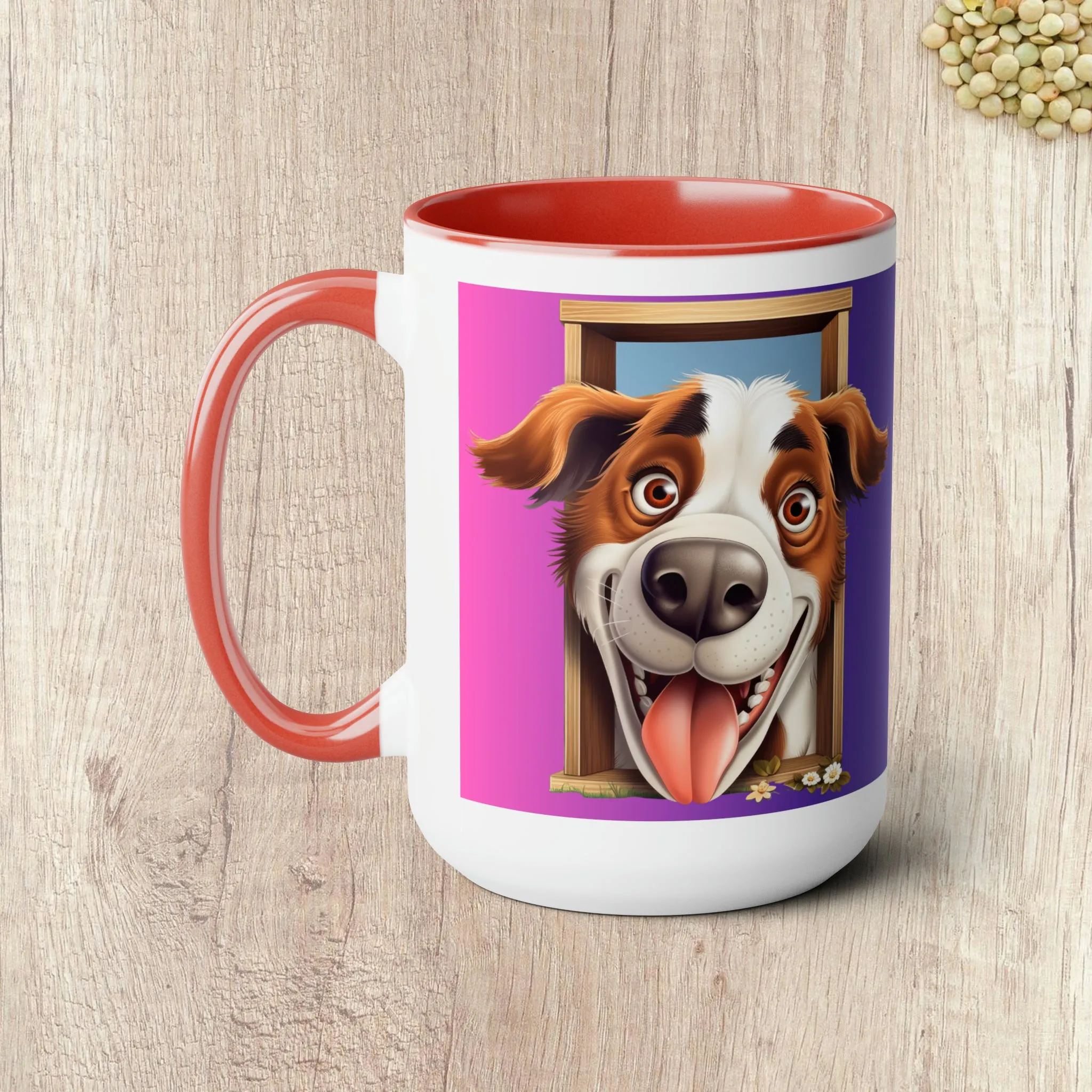 WHEN I DIE THE DOG GETS EVERYTHING - Two-Tone Coffee Mug - 15oz - 5 Color Options
