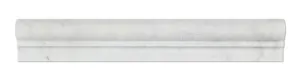 White Bianco Carrara Marble 2x12 Ogee Chair Rail Liner Trim