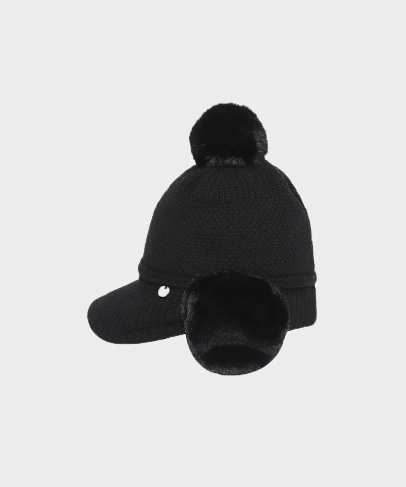 WideAngle: Co Integrated Earflap Knit Cap - Black