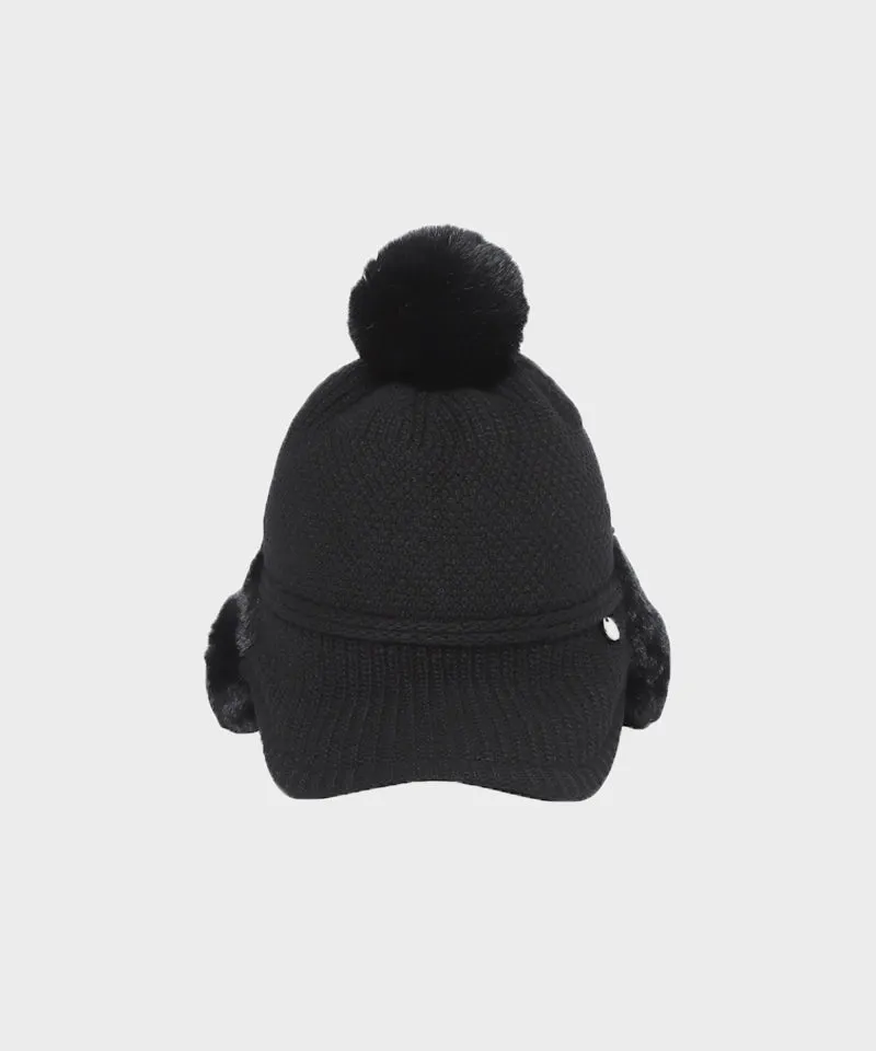 WideAngle: Co Integrated Earflap Knit Cap - Black