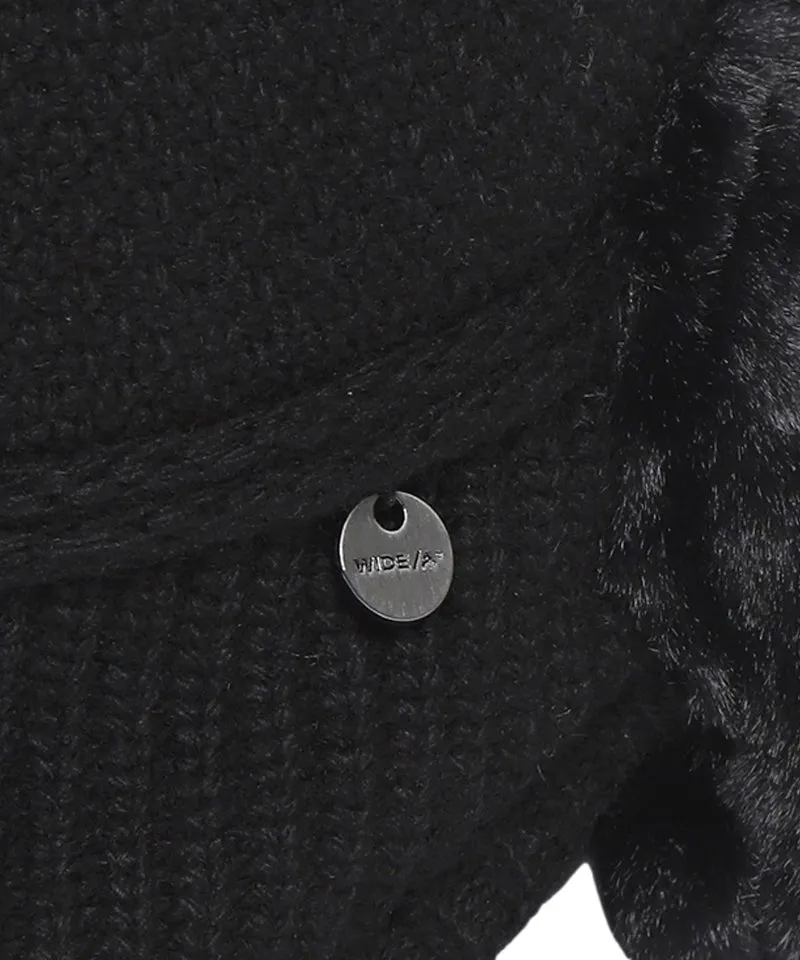 WideAngle: Co Integrated Earflap Knit Cap - Black