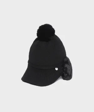 WideAngle: Co Integrated Earflap Knit Cap - Black